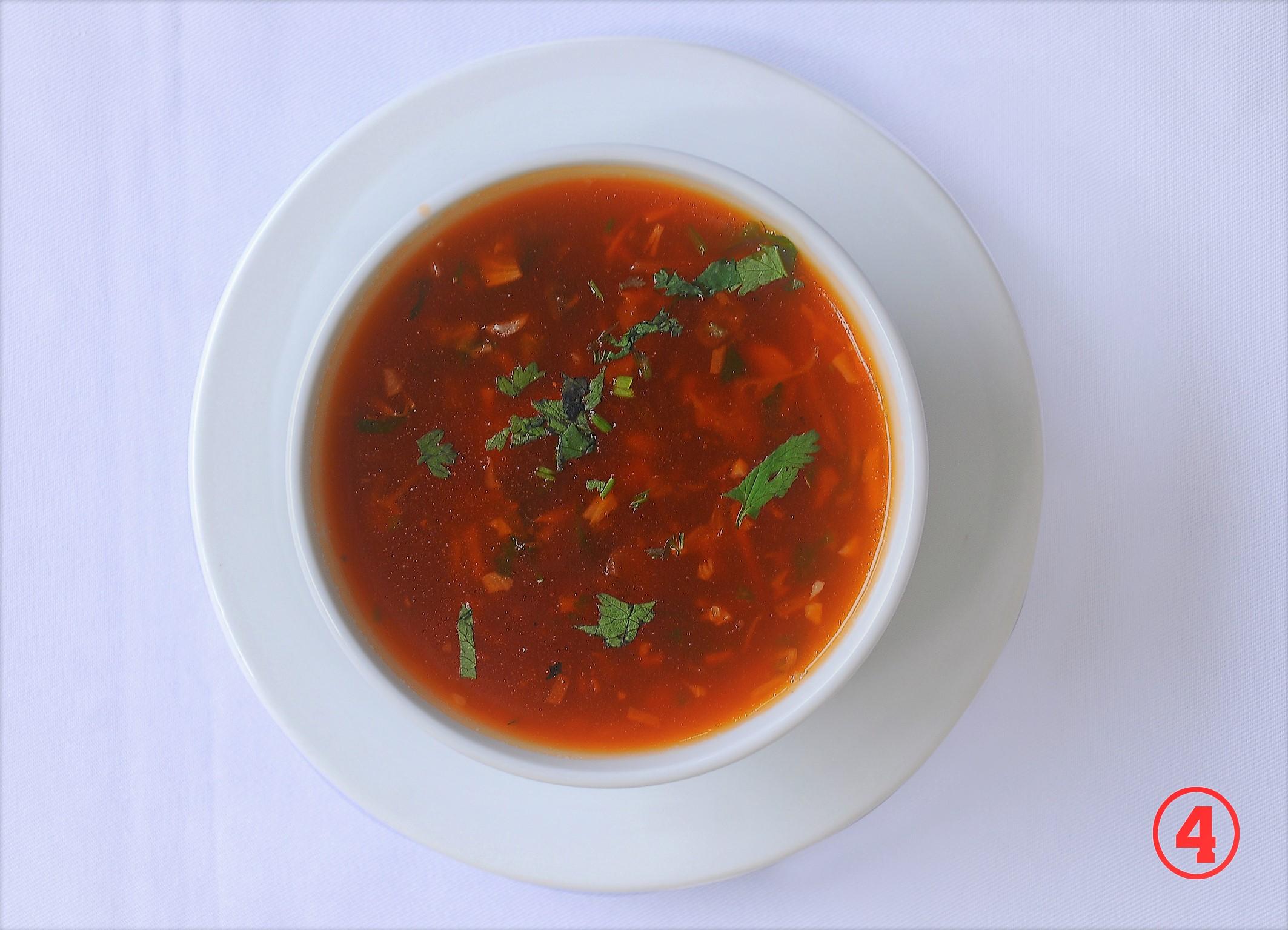 Soup, raita & salad 